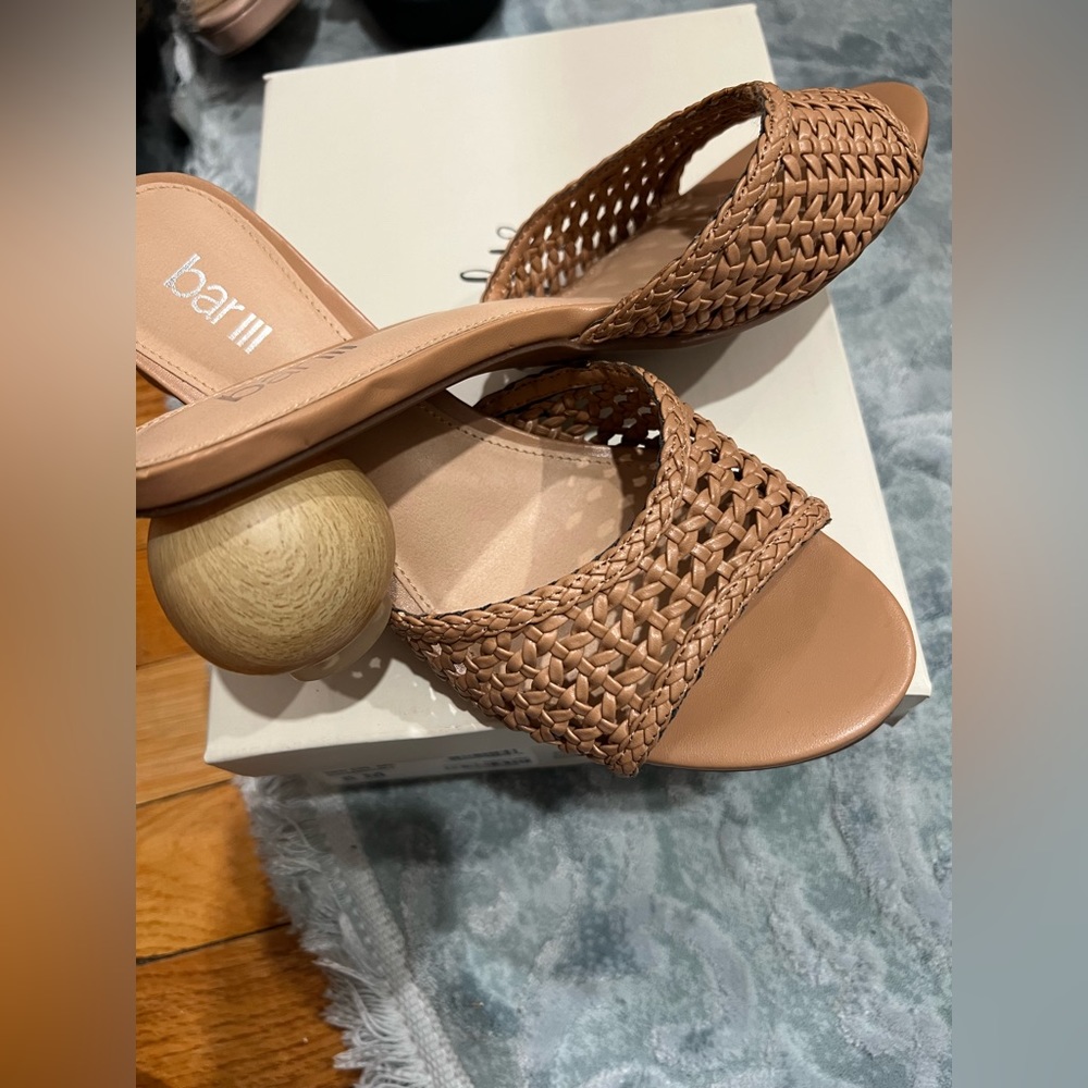 Brand new BarIII mules with wood heels😍😍it’s man made☄️☄️☄️